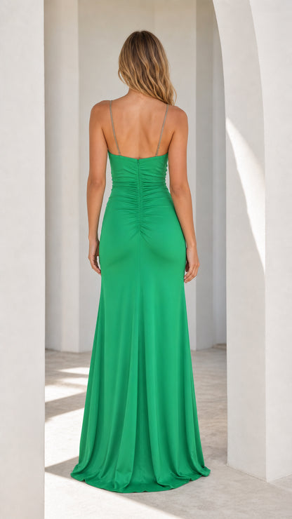 Green Maxi Dress Back View