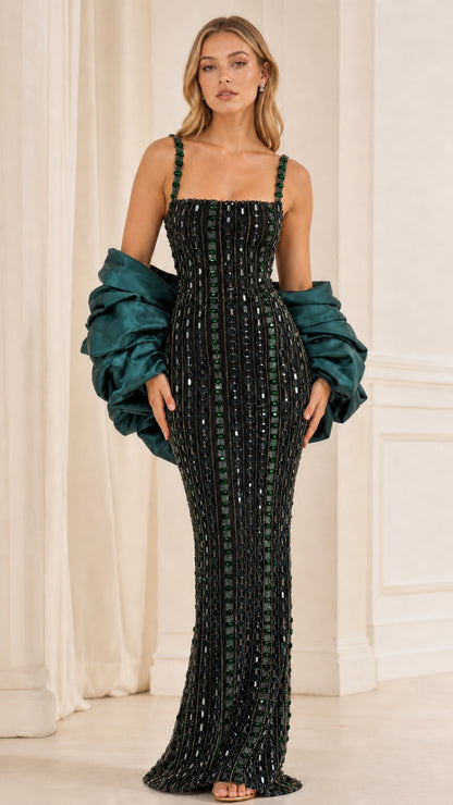 Front view of black variant with beaded texture