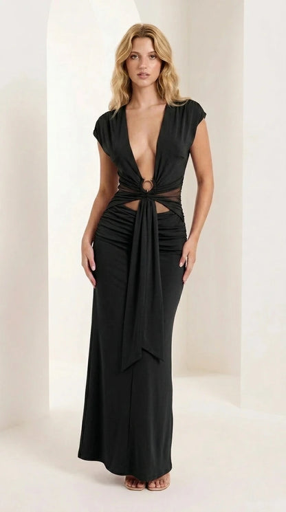 Full view of woman wearing black color variant