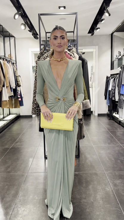 Front view in sage green color variant