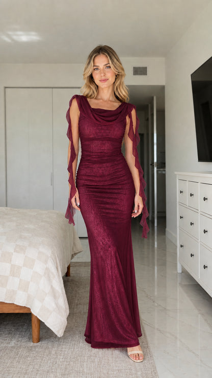 Front view of burgundy color variant