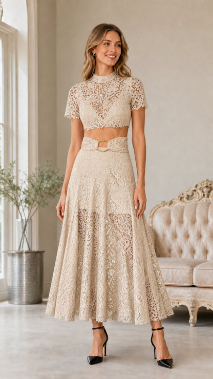 Front view in beige color variant