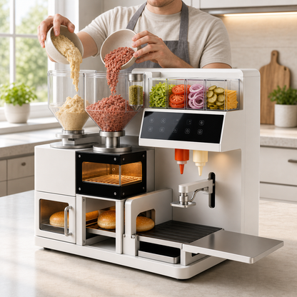 Automated Countertop Burger Preparation Station