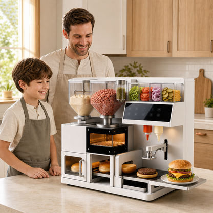 Automated Countertop Burger Preparation Station